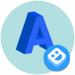 ar stickers: text android application logo